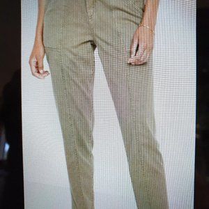 Old Navy High-Waisted Garment-Dyed Utility Pants for Women, Size S, Khaki Green